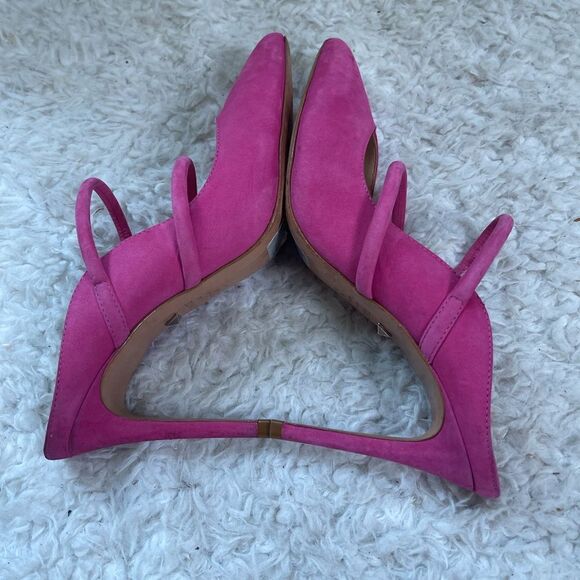 Schultz Hot Pink suede Mules 4”heels pointed toe Size9B - Picture 6 of 8